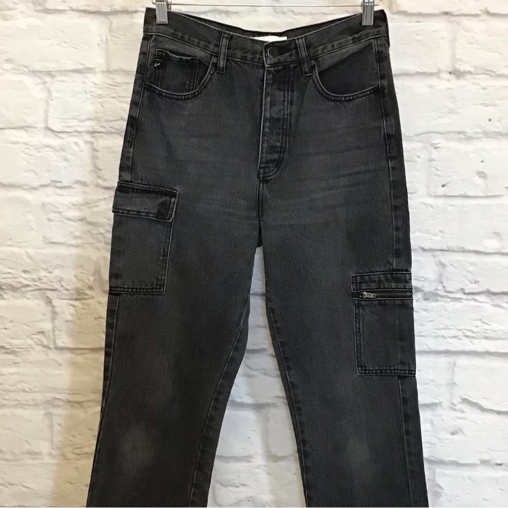 KanCan 5 (26) Bring Back The 90's Straight  Cargo Jeans High Rise Black